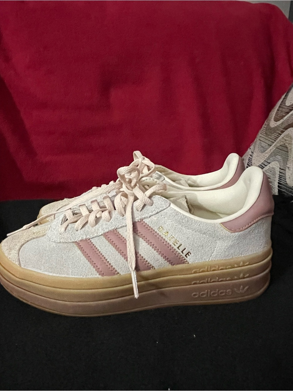 adidas Women's Platform Sneaker in Pale Pink and Cream size 7